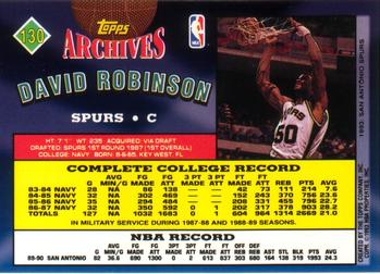 1992-93 Topps Archives David Robinson #130 San Antonio Spurs