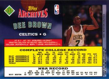 1992-93 Topps Archives Dee Brown #131 Boston Celtics