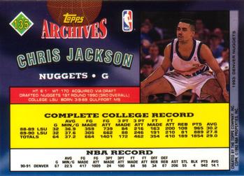 1992-93 Topps Archives Chris Jackson #135 Denver Nuggets