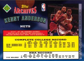 1992-93 Topps Archives Kenny Anderson #140 New Jersey Nets