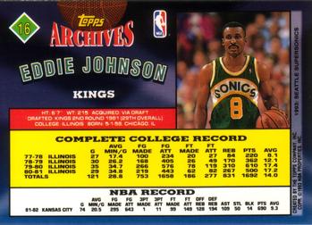 1992-93 Topps Archives Eddie Johnson #16 Kansas City Kings