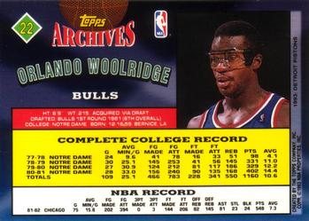 1992-93 Topps Archives Orlando Woolridge #22 Chicago Bulls