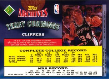 1992-93 Topps Archives Terry Cummings #24 San Diego Clippers