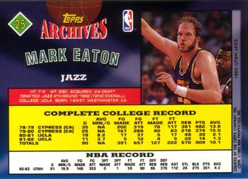 1992-93 Topps Archives Mark Eaton #25 Utah Jazz