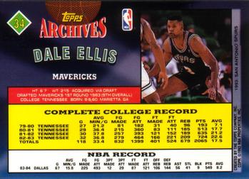1992-93 Topps Archives Dale Ellis #34 Dallas Mavericks