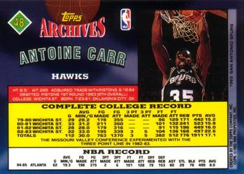 1992-93 Topps Archives Antoine Carr #48 Atlanta Hawks