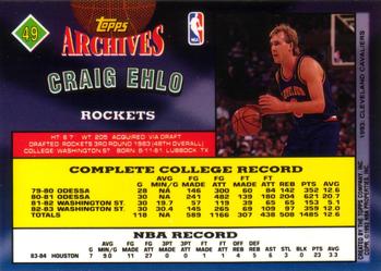 1992-93 Topps Archives Craig Ehlo #49 Houston Rockets