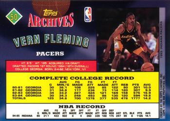 1992-93 Topps Archives Vern Fleming #50 Indiana Pacers