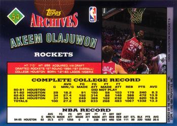 1992-93 Topps Archives Akeem Olajuwon #54 Houston Rockets
