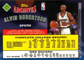 1992-93 Topps Archives Alvin Robertson #56 San Antonio Spurs