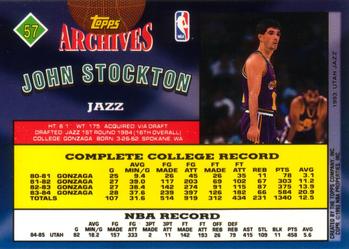 1992-93 Topps Archives John Stockton #57 Utah Jazz