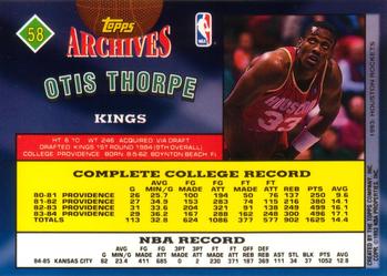 1992-93 Topps Archives Otis Thorpe #58 Kansas City Kings