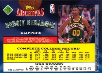 1992-93 Topps Archives Benoit Benjamin #61 Los Angeles Clippers