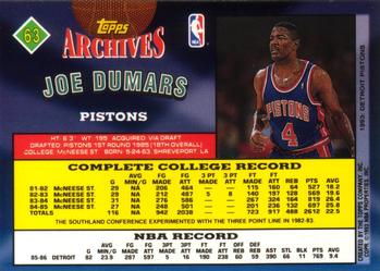 1992-93 Topps Archives Joe Dumars #63 Detroit Pistons