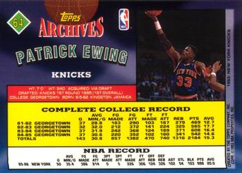 1992-93 Topps Archives Patrick Ewing #64 New York Knicks