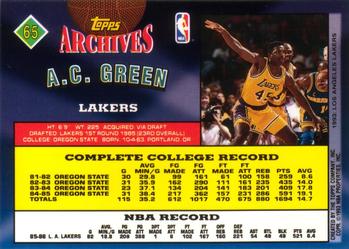 1992-93 Topps Archives A.C. Green #65 Los Angeles Lakers