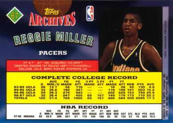 1992-93 Topps Archives Reggie MillerËœUER #67 Indiana Pacers
