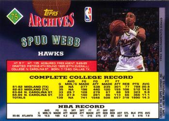 1992-93 Topps Archives Spud Webb #75 Atlanta Hawks