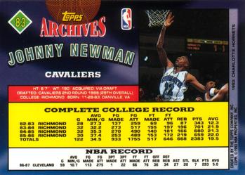 1992-93 Topps Archives Johnny Newman #83 Cleveland Cavaliers