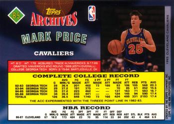 1992-93 Topps Archives Mark Price #85 Cleveland Cavaliers