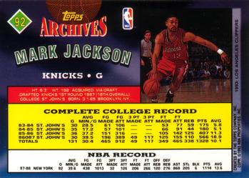 1992-93 Topps Archives Mark Jackson #92 New York Knicks