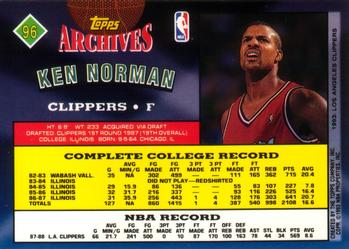 1992-93 Topps Archives Ken Norman #96 Los Angeles Clippers