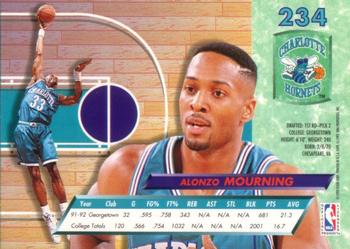 1992-93 Fleer Ultra Alonzo Mourning RC #234 Charlotte Hornets