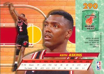 1992-93 Fleer Ultra Keith Askins #290 Miami Heat