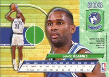 تحميل الصورة إلى عارض المعرض، 1992-93 Fleer Ultra Lance Blanks #303 Minnesota Timberwolves