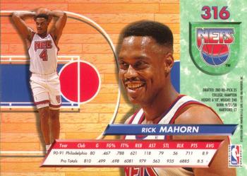 1992-93 Fleer Ultra Rick Mahorn #316 New Jersey Nets