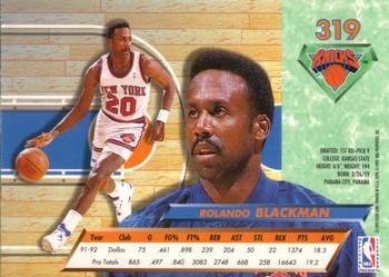 1992-93 Fleer Ultra Rolando Blackman #319 New York Knicks
