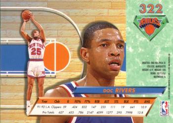 1992-93 Fleer Ultra Doc Rivers #322 New York Knicks