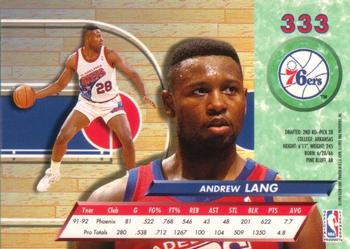 1992-93 Fleer Ultra Andrew Lang #333 Philadelphia 76ers