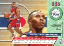 将图片加载到图库查看器,1992-93 Fleer Ultra Clarence Weatherspoon RC #335 Philadelphia 76ers