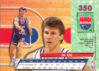1992-93 Fleer Ultra Jim Les #350 Sacramento Kings