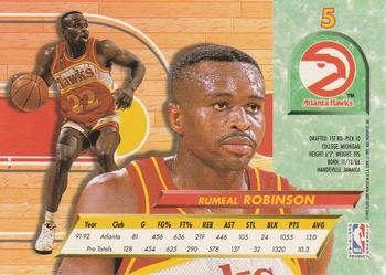 1992-93 Fleer Ultra Rumeal Robinson #5 Atlanta Hawks