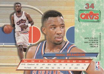 1992-93 Fleer Ultra Terrell Brandon #34 Cleveland Cavaliers