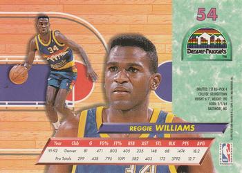 1992-93 Fleer Ultra Reggie Williams #54 Denver Nuggets