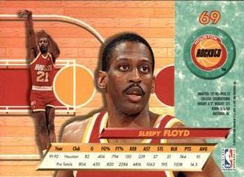 1992-93 Fleer Ultra Sleepy Floyd #69 Houston Rockets