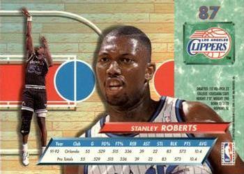 1992-93 Fleer Ultra Stanley Roberts #87 Los Angeles Clippers