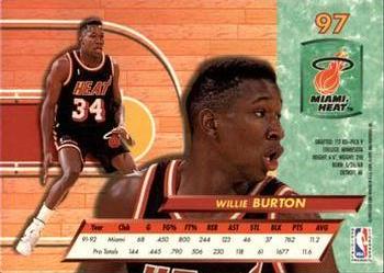 1992-93 Fleer Ultra Willie Burton #97 Miami Heat