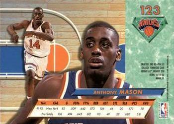 1992-93 Fleer Ultra Anthony Mason #123 New York Knicks