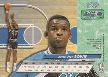 1992-93 Fleer Ultra Anthony Bowie #129 Orlando Magic