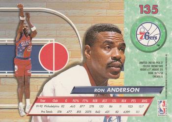 1992-93 Fleer Ultra Ron Anderson #135 Philadelphia 76ers