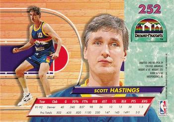 1992-93 Fleer Ultra Scott Hastings #252 Denver Nuggets