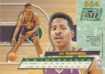 1992-93 Fleer Ultra Jay Humphries #364 Utah Jazz