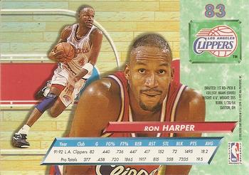 1992-93 Fleer Ultra Ron Harper #83 Los Angeles Clippers