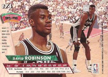 1993-94 Fleer Ultra David Robinson #174 San Antonio Spurs