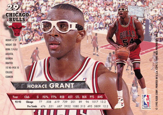 1993-94 Fleer Ultra Horace Grant #29 Chicago Bulls