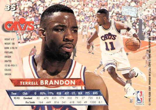 1993-94 Fleer Ultra Terrell Brandon #35 Cleveland Cavaliers